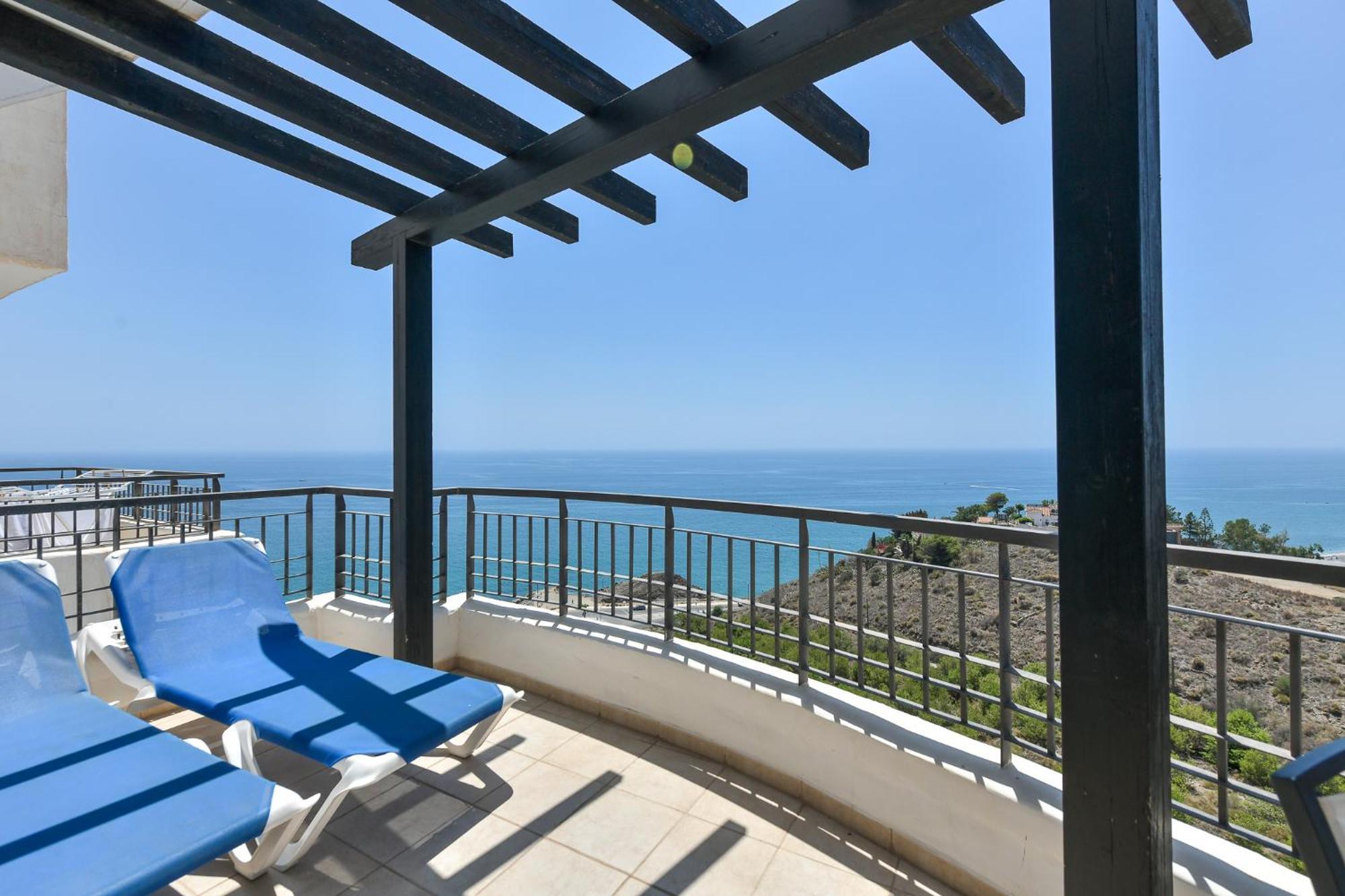Apartamento Vista Mar Frontal Garaje Y Wifi Torrox Eksteriør billede